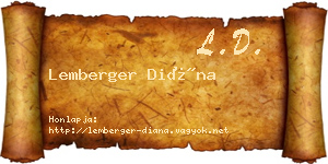 Lemberger Diána névjegykártya